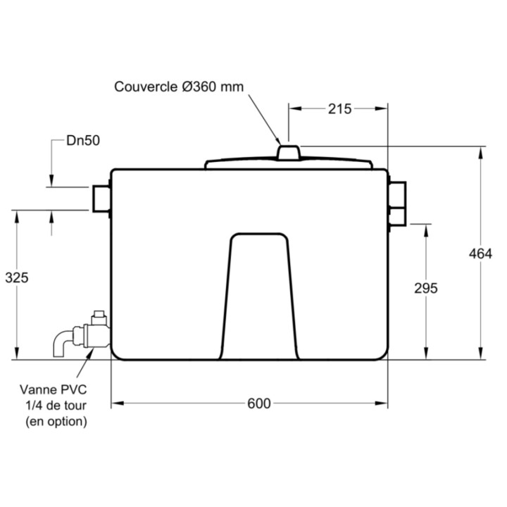 GM1E Séparateur à graisse pour snack et petite restauration