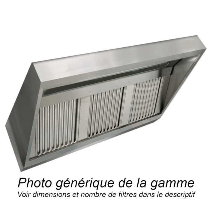 Hotte professionnelle pour la restauration tout inox 700x800