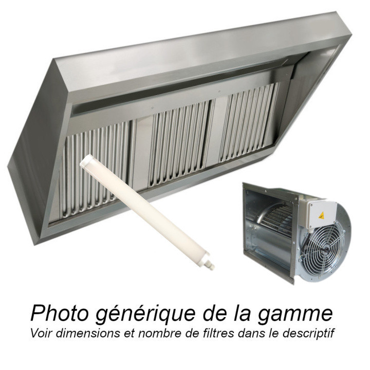 Pack hotte restauration dynamique équipée 700x1400 à monter