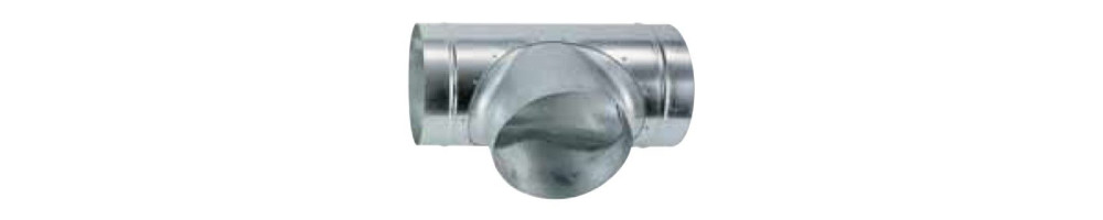 Tés à 90° pour réseaux de ventilation